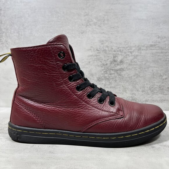 Dr Martens Leyton Lace Up Boots - Women's Size 7 - Red - Picture 4 of 9